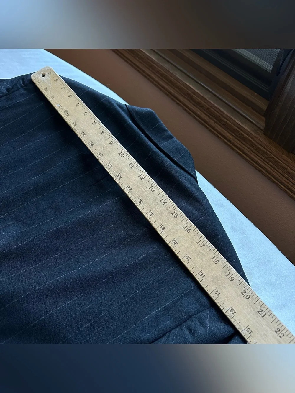 Vintage Christian Dior Monsieur Blazer Men's 44L 100% Wool Gray Pinstripe USA